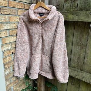 Zenana Outfitters Rust Orange Fleece Sweatshirt